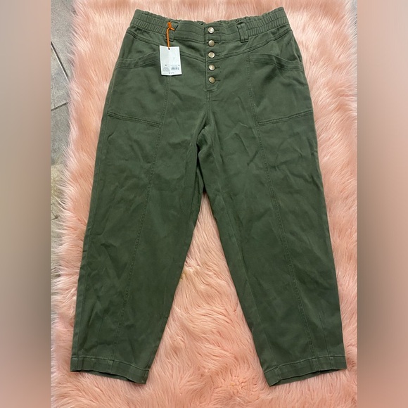 Knox Rose Pants - NWT KNOX ROSE Olive Green Pants Size Large
